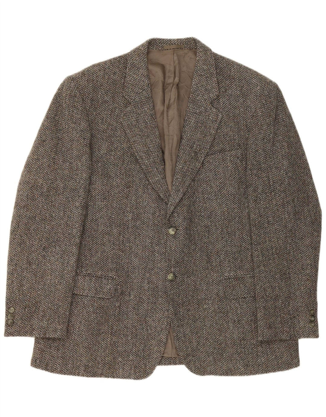 Harris Tweed Mens Blazer Jacket UK 44 2XL Grey New Wool