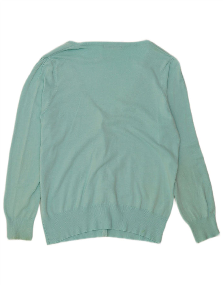 Marks & Spencer Womens Cardigan Sweater UK 14 Large Turquoise