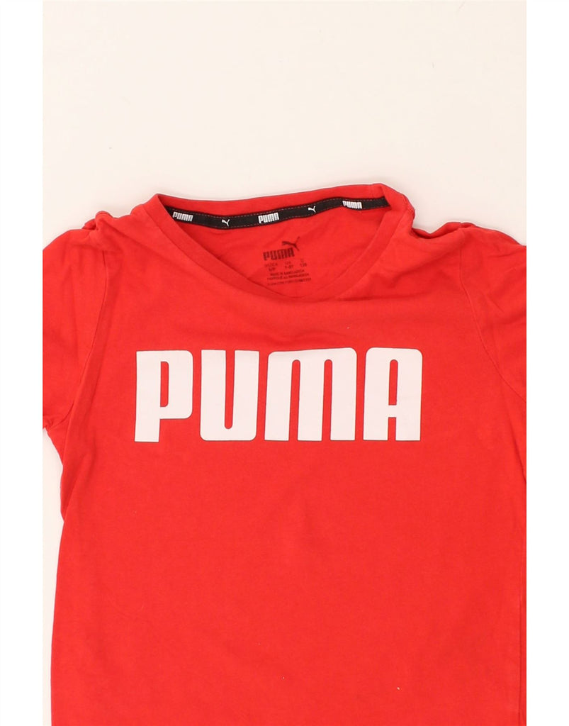 PUMA Boys Graphic T-Shirt Top 7-8 Years Red Cotton | Vintage Puma | Thrift | Second-Hand Puma | Used Clothing | Messina Hembry 