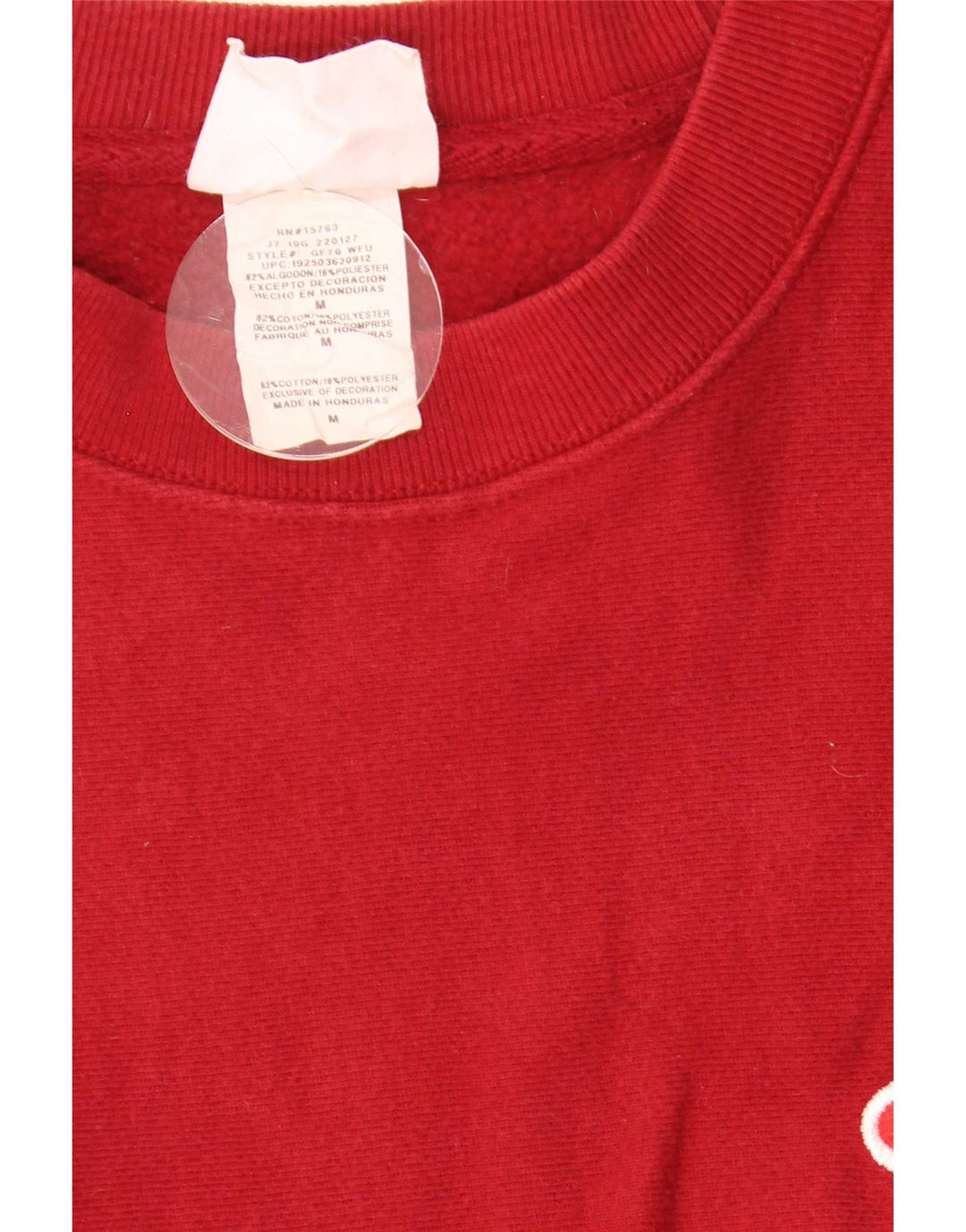 Champion Mens Reverse Weave Sweatshirt Jumper Medium Red Cotton