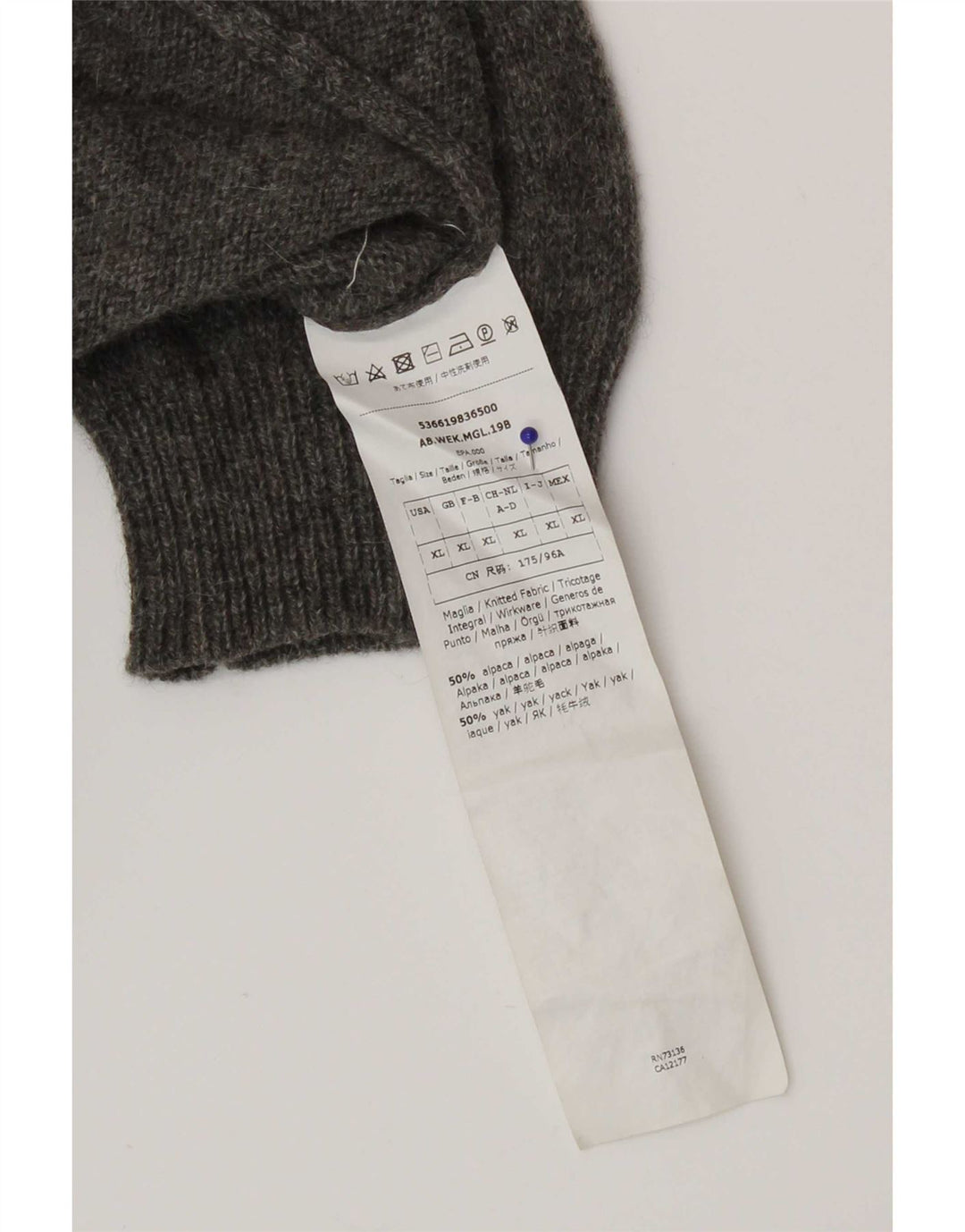 Max Mara Womens Weekend Roll Neck Jumper Sweater UK 18 XL Grey Alpaca Wool