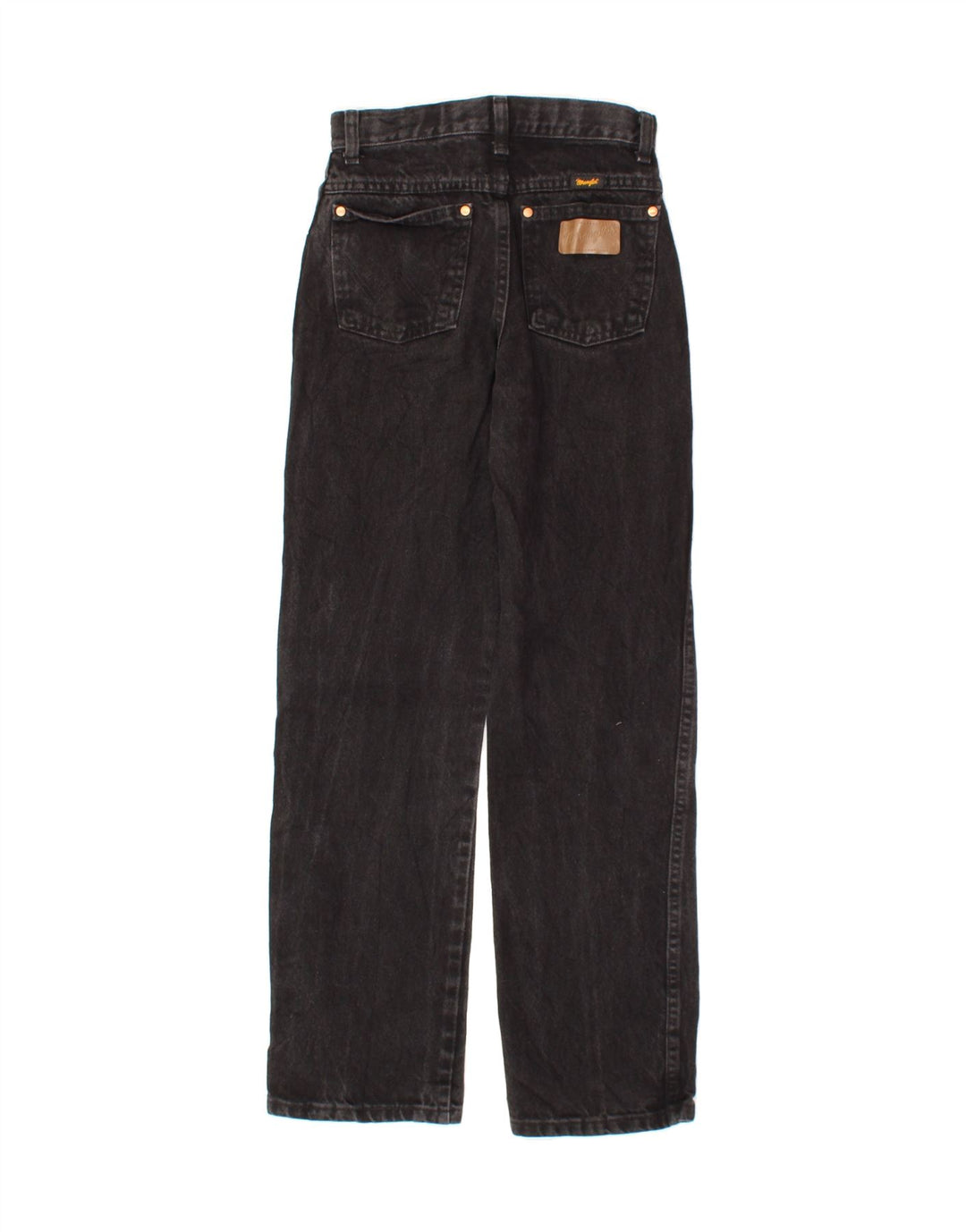 WRANGLER Girls Straight Jeans 12-13 Years W22 L30 Black Cotton Vintage Wrangler and Second-Hand Wrangler from Messina Hembry 