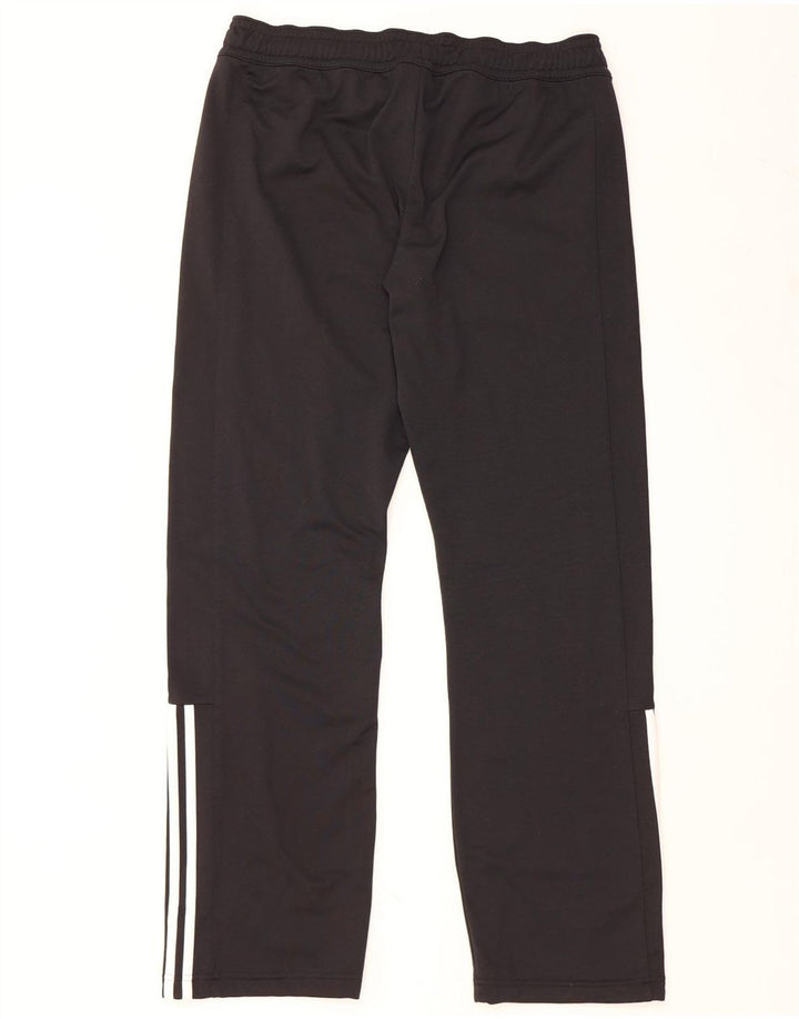 ADIDAS Womens Tracksuit Trousers UK 12/14 Medium Black Polyester