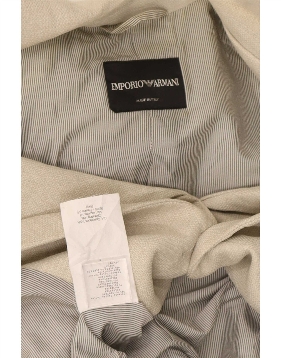 Emporio Armani Womens 2 Button Blazer Jacket IT 40 Small Grey Polyester