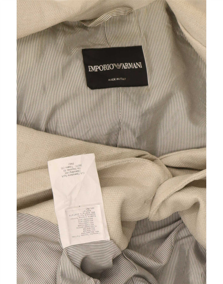 Emporio Armani Womens 2 Button Blazer Jacket IT 40 Small Grey Polyester
