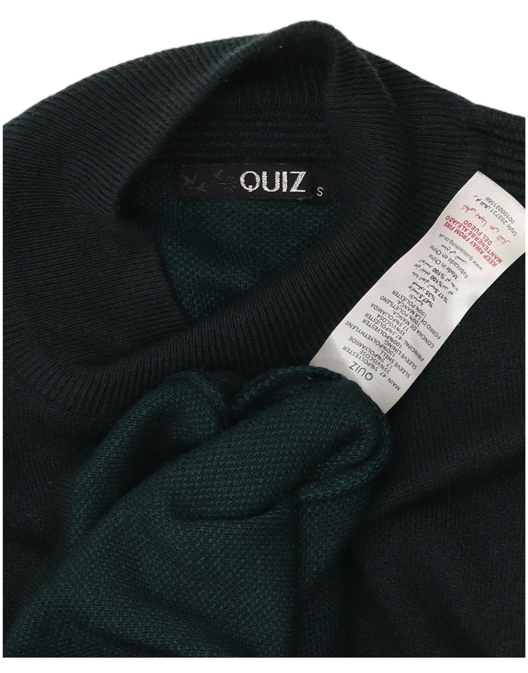 QUIZ Womens Oversized Turtle Neck Jumper Sweater UK 10 Small Green