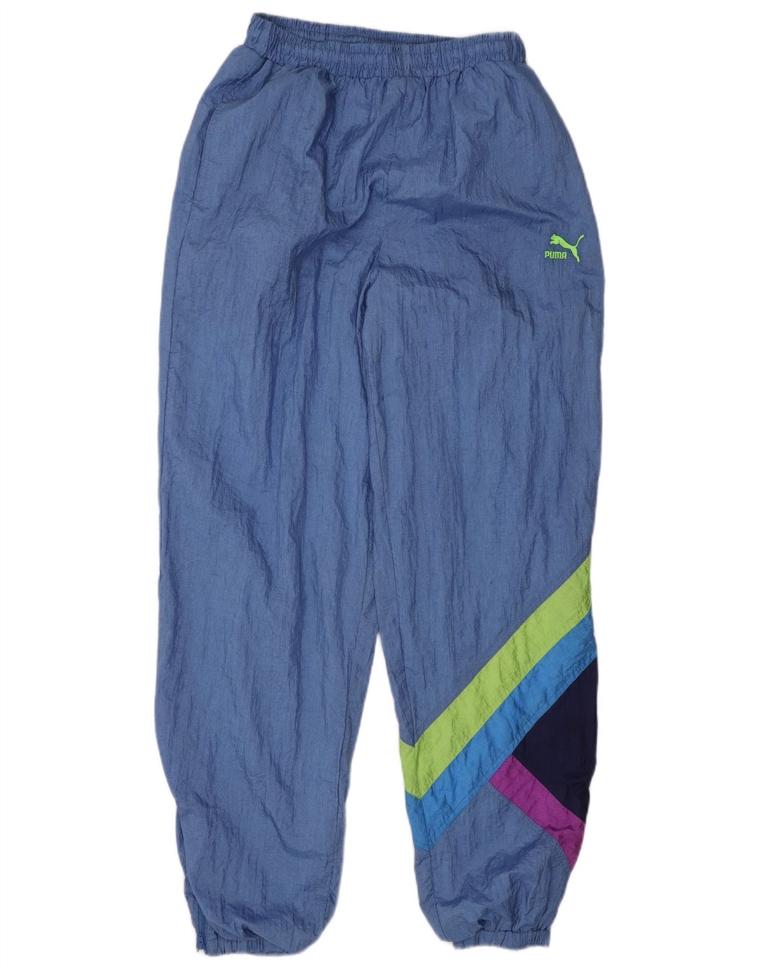 Puma Mens Tracksuit Trousers Joggers Medium  Blue Colourblock Polyamide