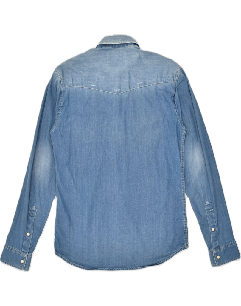 JACK & JONES Mens Denim Shirt Small Blue Cotton | Vintage Jack & Jones | Thrift | Second-Hand Jack & Jones | Used Clothing | Messina Hembry 