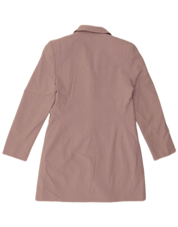 Marks & Spencer Womens Longline 4 Button Blazer Jacket UK 12 Medium Purple