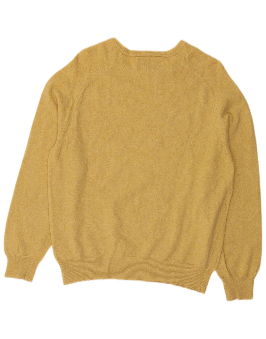 Marlboro Classics Mens Boat Neck Jumper Sweater Large Yellow Wool