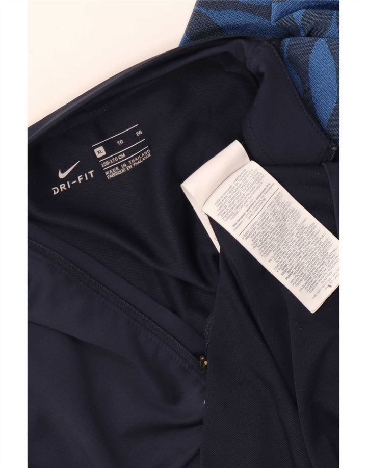 Nike Boys Dri Fit Pullover Tracksuit Top 13-14 Years XL Navy Blue