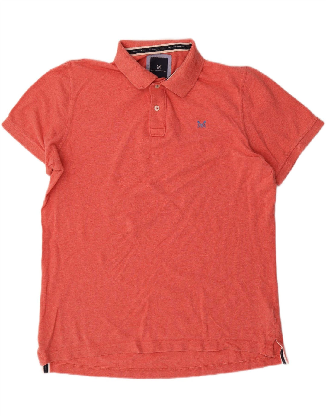 CREW CLOTHING Mens Polo Shirt Large Orange Cotton