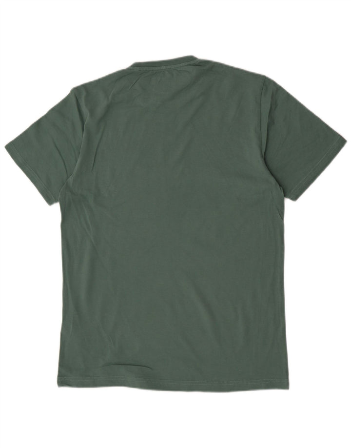 Penguin Mens Graphic T-Shirt Top Large Green Cotton