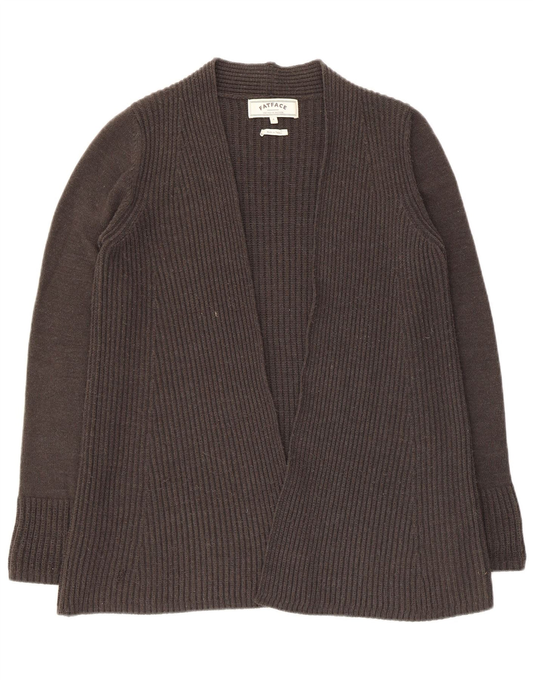 Fat Face Womens Open Cardigan Sweater UK 8 Small Black Acrylic