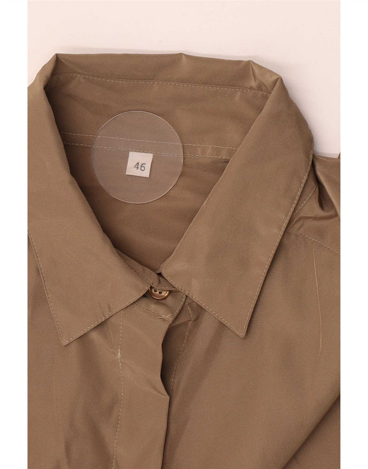 Vintage Womens Oversized Shirt Blouse EU 46 XL Khaki