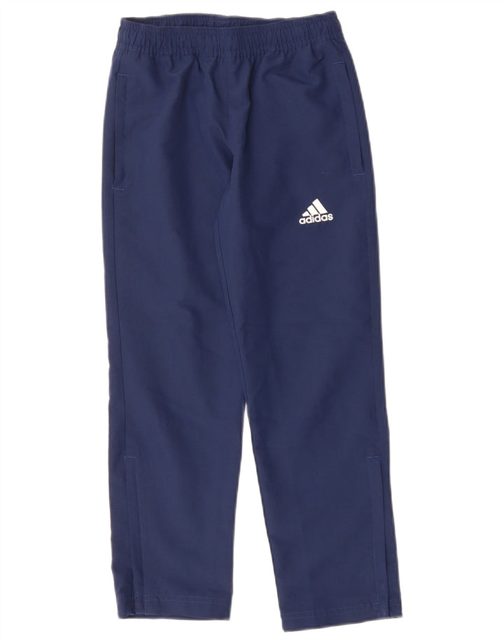 ADIDAS Boys Aeroready Tracksuit Trousers 7-8 Years  Navy Blue Polyester