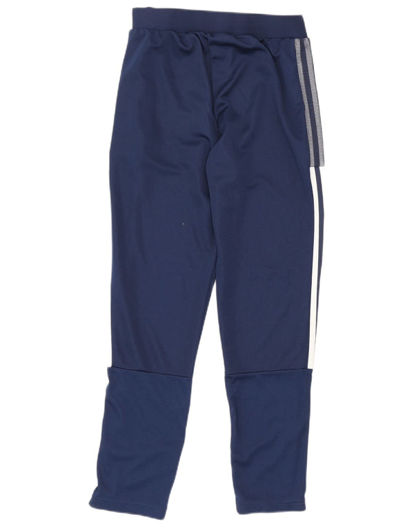 Adidas Boys Tracksuit Trousers 11-12 Years Navy Blue Polyester