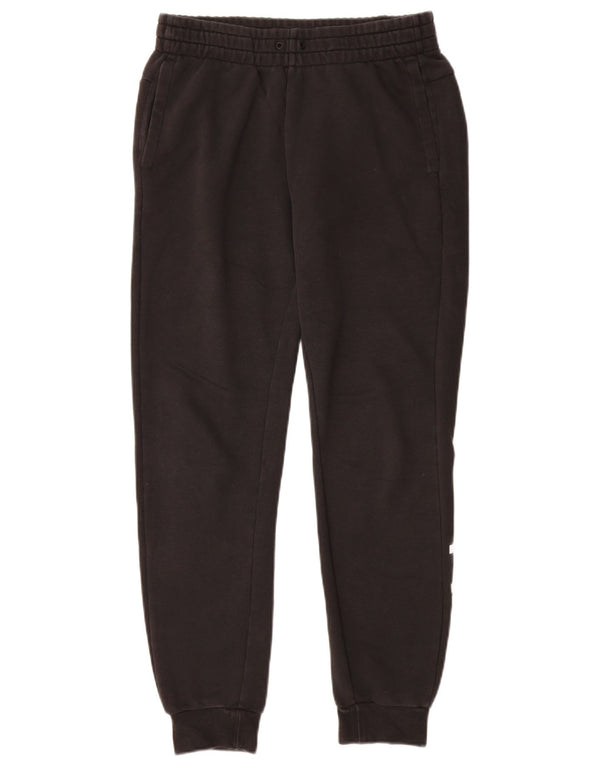 Adidas Womens Graphic Tracksuit Trousers Joggers UK 8/10 Small Black Cotton