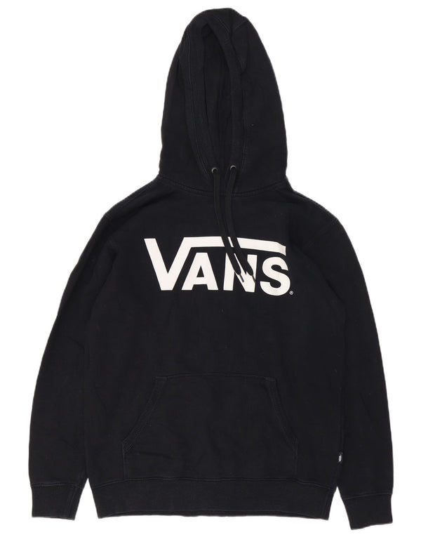 Vans Mens Graphic Hoodie Jumper Small Black Cotton