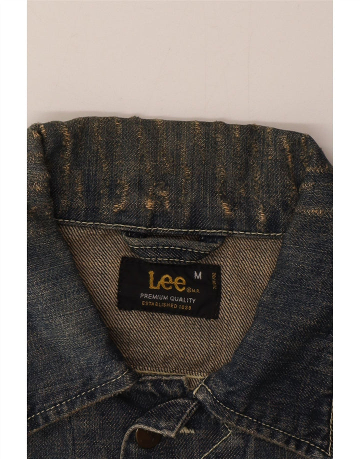 Lee Womens Denim Jacket UK 14 Medium Blue Cotton
