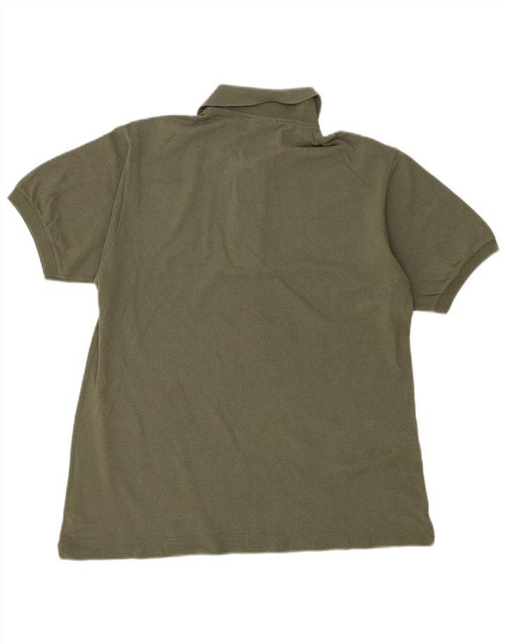 Lacoste Mens Polo Shirt Size 4 Medium Khaki Cotton