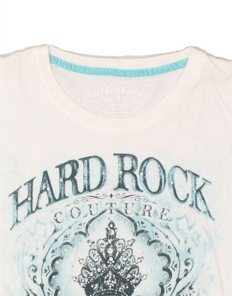 HARD ROCK CAFE Womens Berlin Graphic T-Shirt Top UK 10 Small White Cotton Vintage Hard Rock Cafe and Second-Hand Hard Rock Cafe from Messina Hembry 