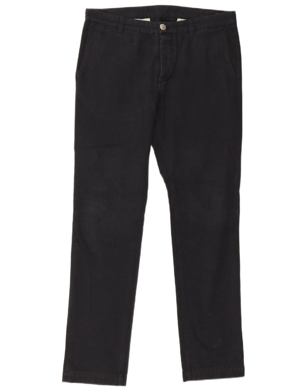 M.Grifoni Mens Slim Chino Trousers IT 48 Medium W32 L31 Navy Blue Cotton