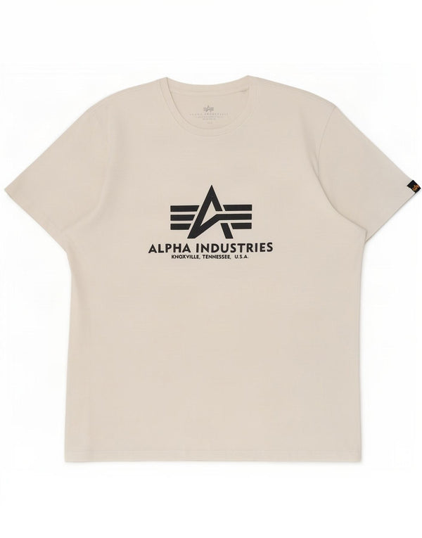 Alpha Industries Mens Graphic T-Shirt Top Large White