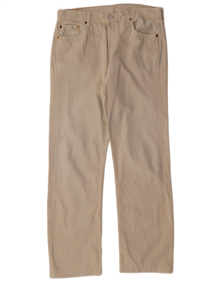 LEVI'S Mens 501 Straight Jeans W36 L31  Beige Cotton