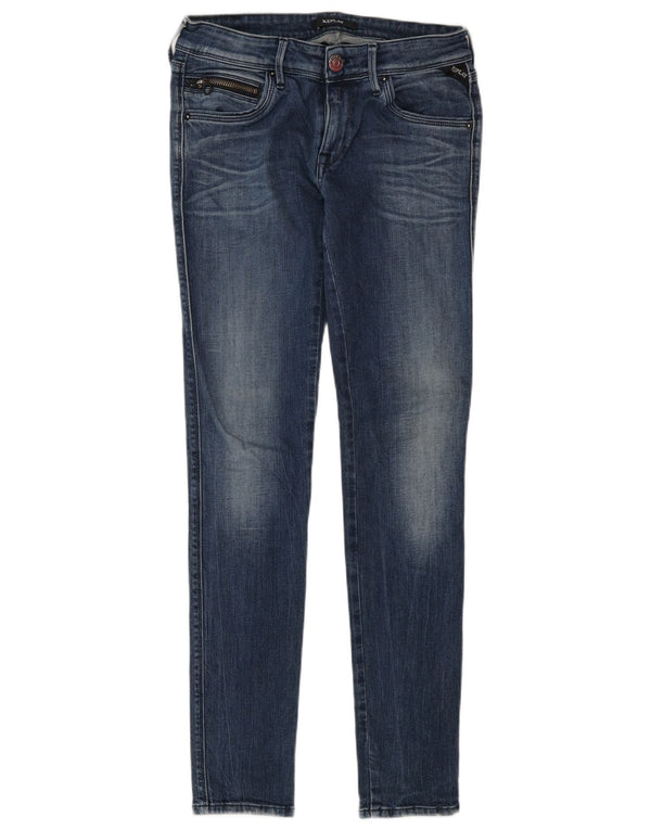 Replay Womens Yasmeen Skinny Jeans W27 L30 Blue Cotton