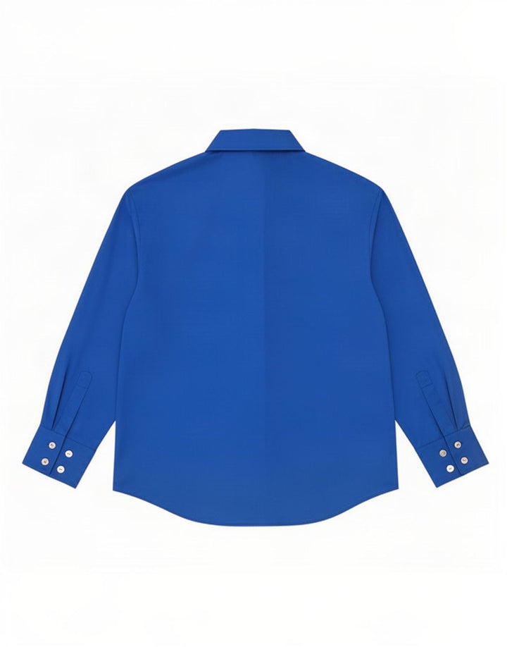 Zara Womens Shirt UK 14 Medium Blue Polyester