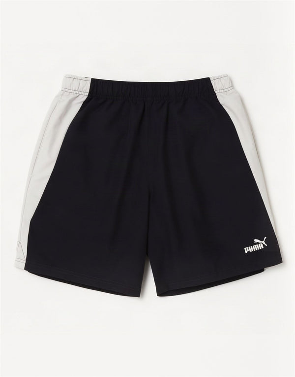 Puma Mens Sport Shorts Medium Navy Blue Colourblock Polyester