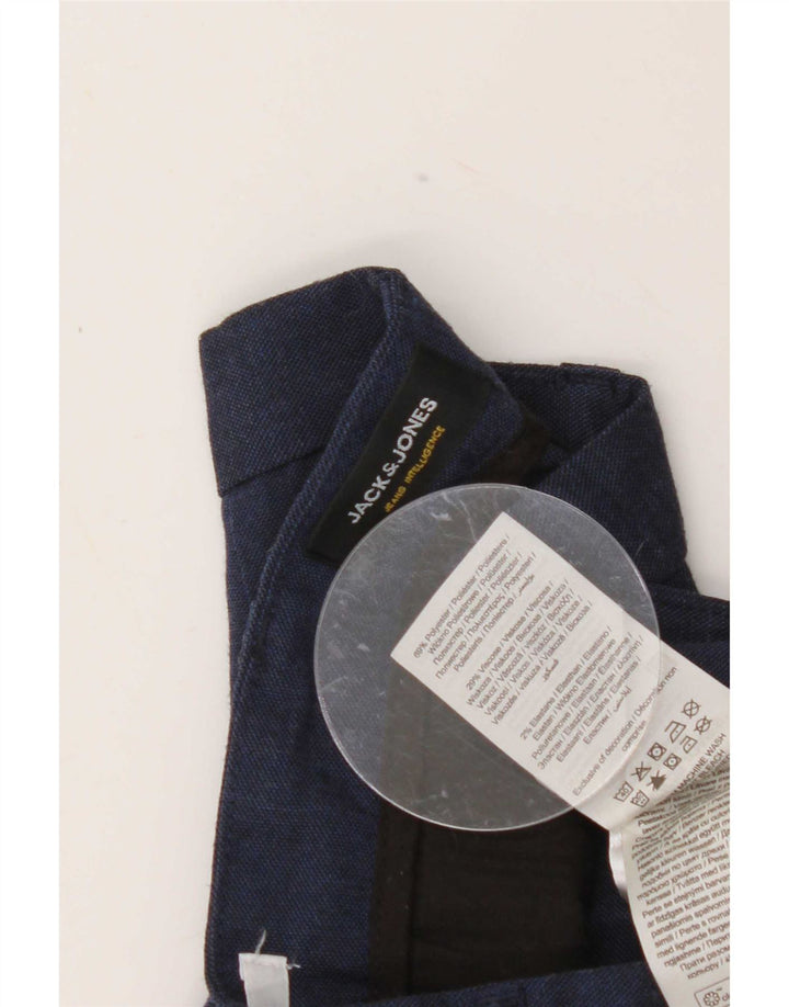 Jack & Jones Mens Chino Shorts Large W34 Navy Blue Polyester