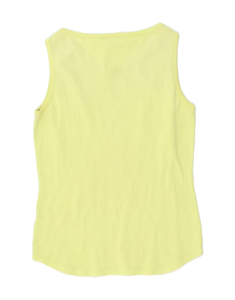 LACOSTE Womens Vest Top Size 40 Medium Yellow Cotton Vintage Lacoste and Second-Hand Lacoste from Messina Hembry 