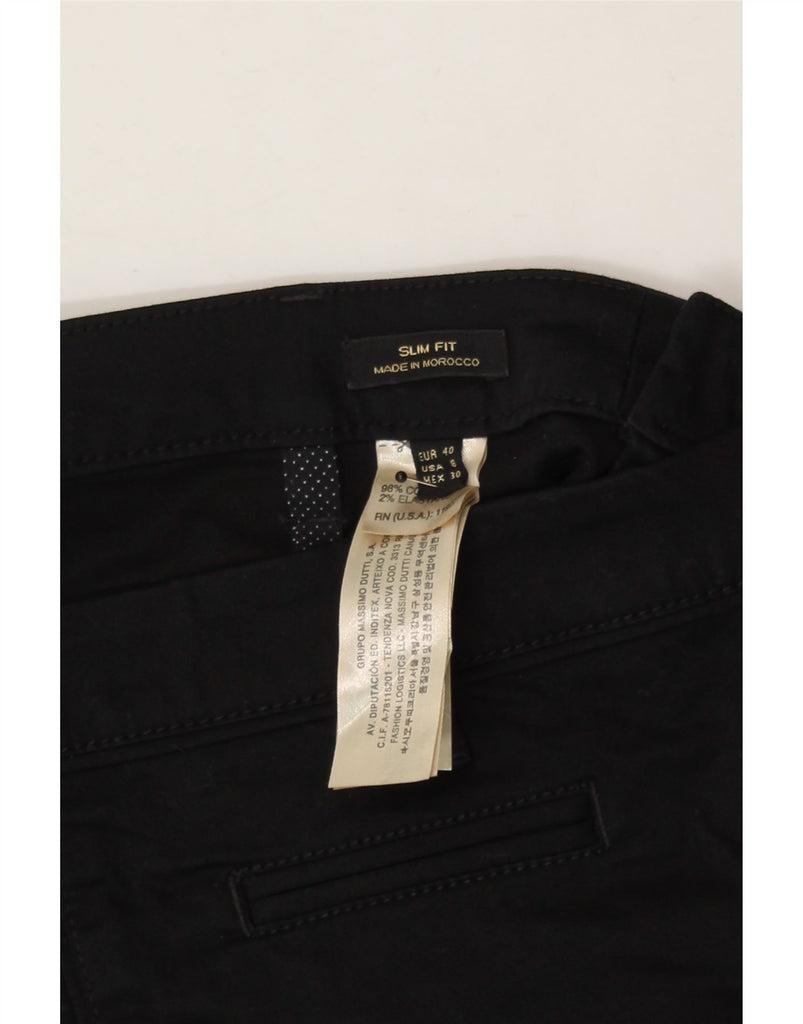 MASSIMO DUTTI Womens Slim Casual Trousers EU 40 Medium W30 L30 Black Vintage Massimo Dutti and Second-Hand Massimo Dutti from Messina Hembry 