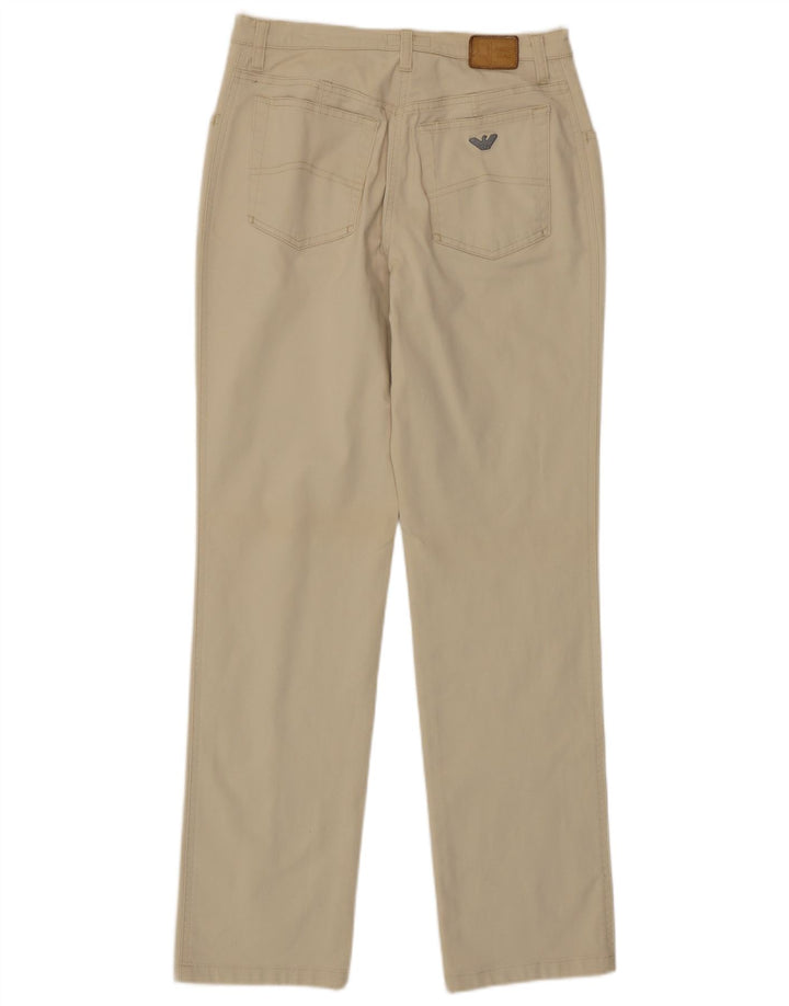 Armani Womens Straight Casual Trousers W30 L30 Beige