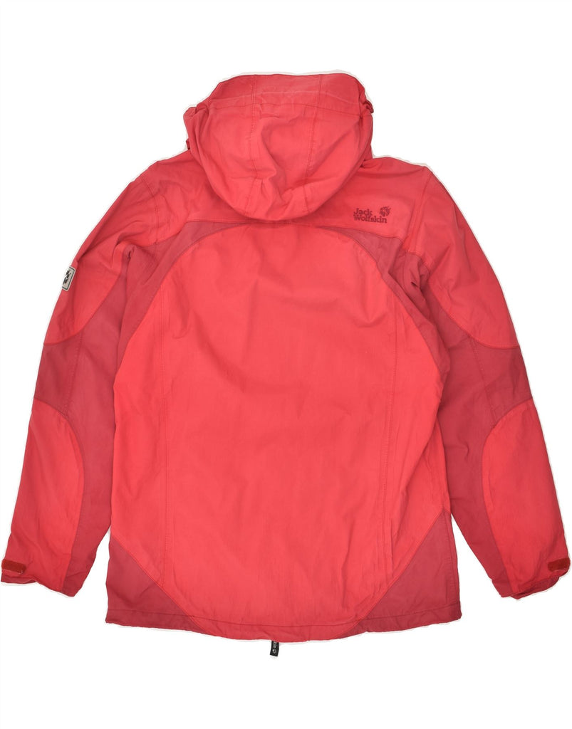 JACK WOLFSKIN Womens Hooded Windbreaker Jacket UK 14 Medium Red | Vintage Jack Wolfskin | Thrift | Second-Hand Jack Wolfskin | Used Clothing | Messina Hembry 