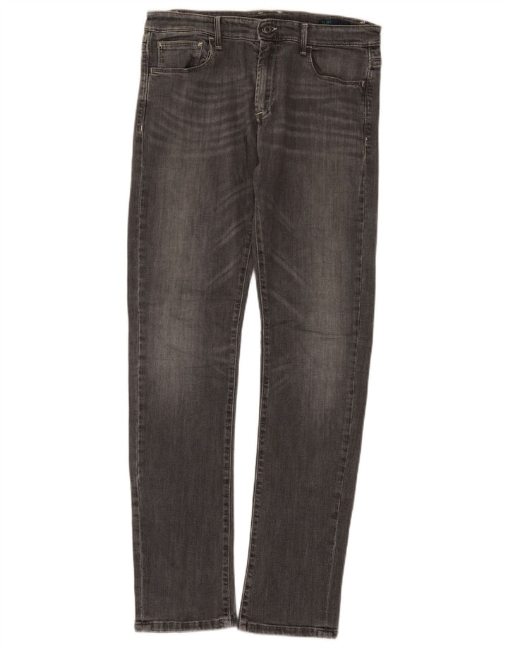 Benetton Womens Slim Jeans W31 L31 Grey Cotton