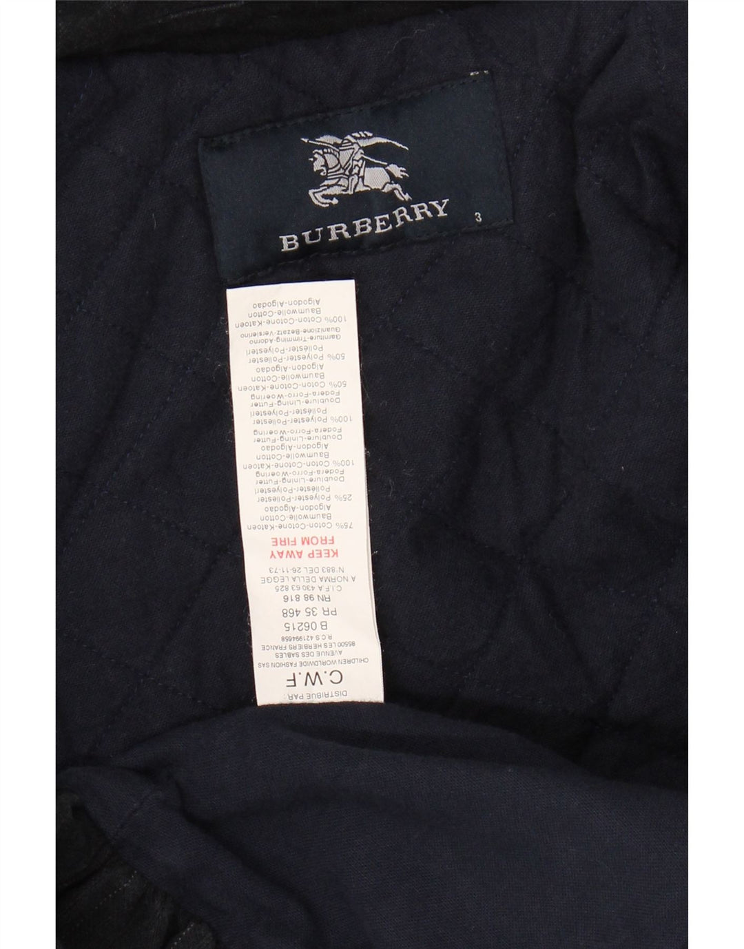 BURBERRY Girls Double Breasted Coat 2-3 Years Black Pinstripe Cotton