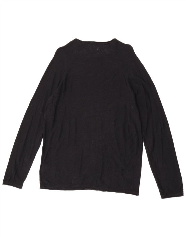 Lee Mens Crew Neck Jumper Sweater Small Black Cotton