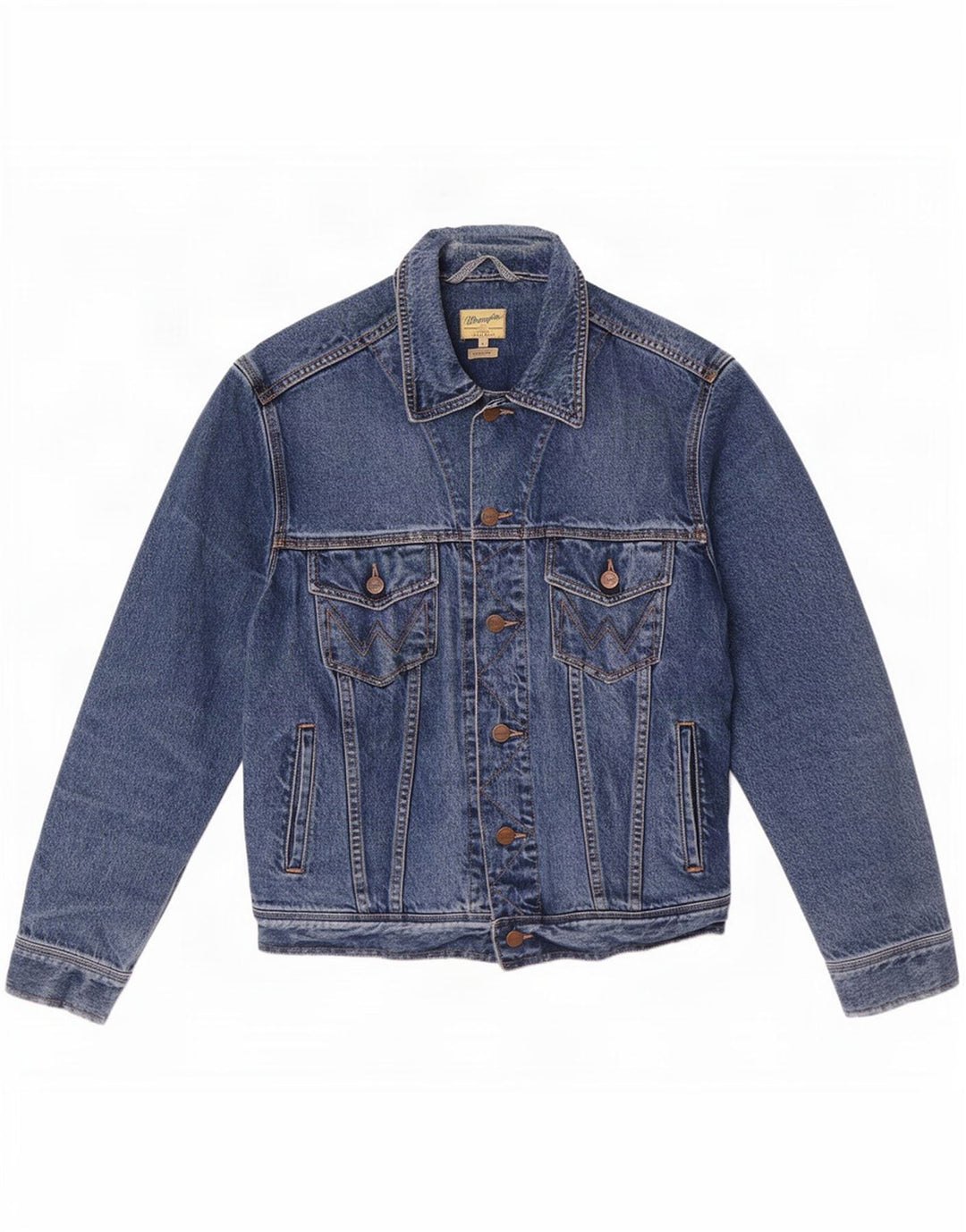 Wrangler Mens Casual Fit Denim Jacket UK 40 Large Blue