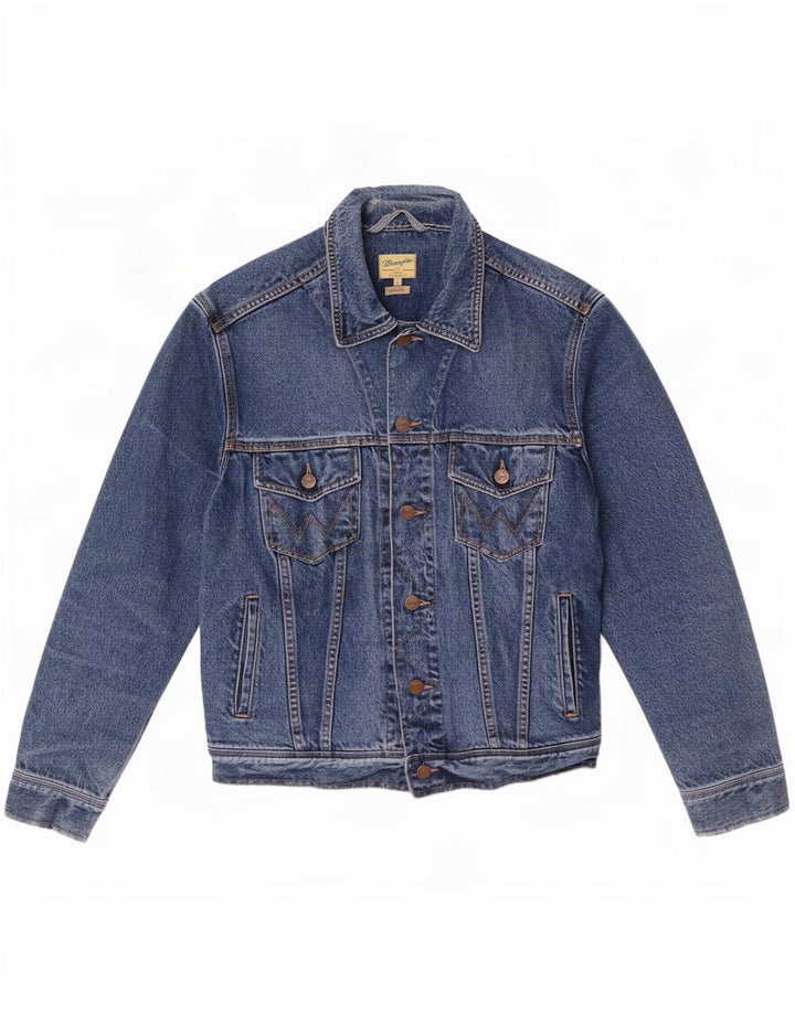 Wrangler Mens Casual Fit Denim Jacket UK 40 Large Blue