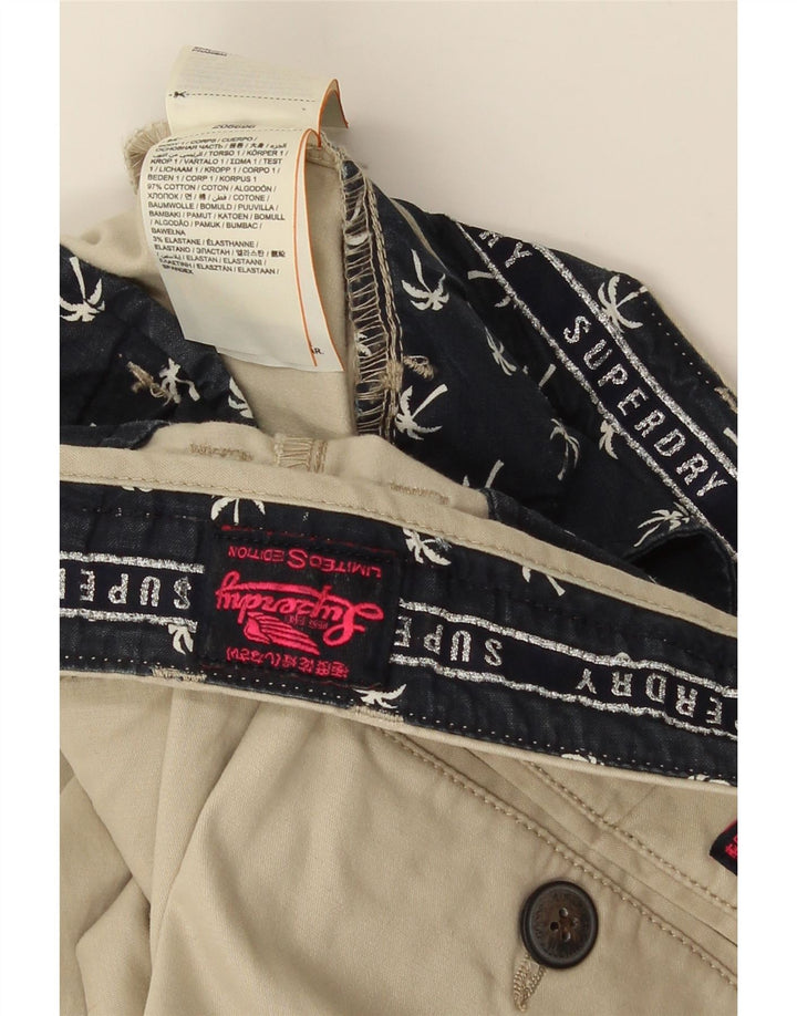 Superdry Womens Chino Shorts W30 Medium  Beige Cotton