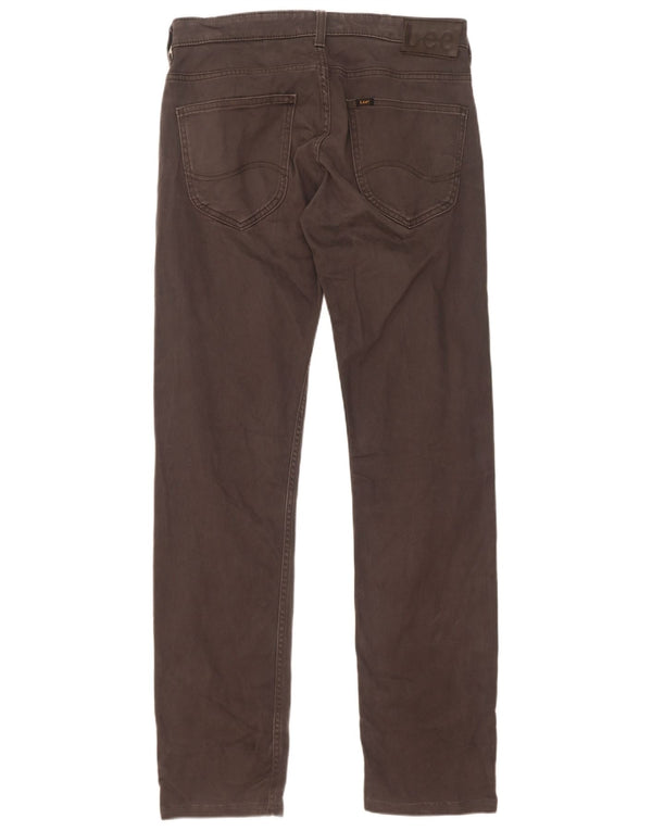 Lee Mens Powell Straight Casual Trousers W31 L34 Grey Cotton