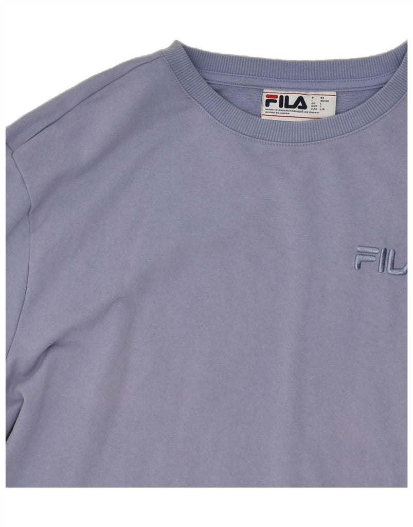 FILA Mens Sweatshirt Jumper Large Purple Cotton | Vintage Fila | Thrift | Second-Hand Fila | Used Clothing | Messina Hembry 