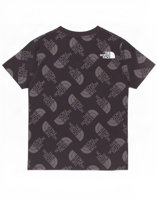 The North Face Boys Graphic T-Shirt Top 9-10 Years Medium Black Cotton