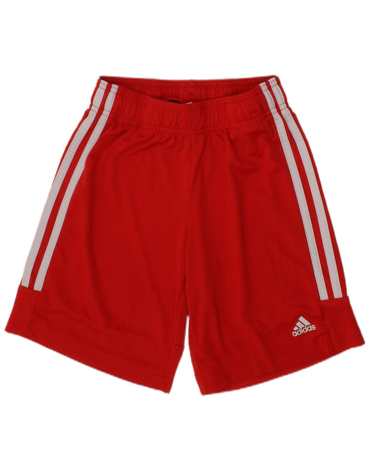 ADIDAS Boys Aeroready Sport Shorts 9-10 Years  Red Polyester