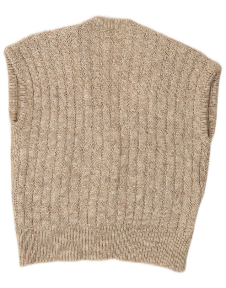 Vintage Womens Cardigan Sweater UK 14 Medium Beige