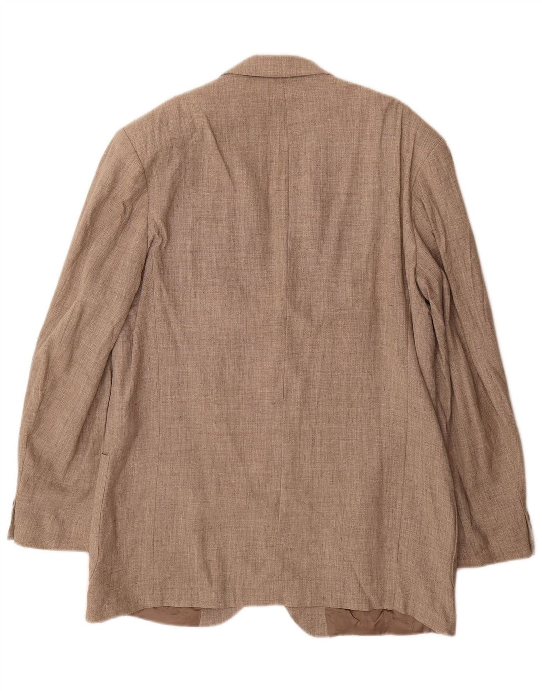 Marks & Spencer Mens 3 Button Blazer Jacket UK 42 Large Beige Linen