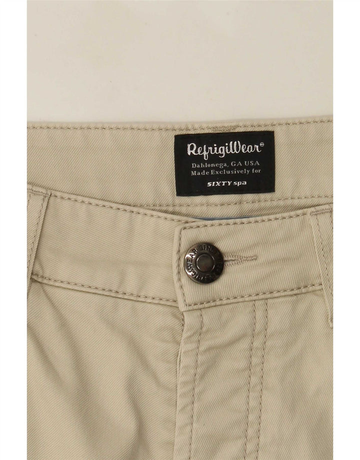 Refrigiwear Mens Casual Shorts W34 Large Off White